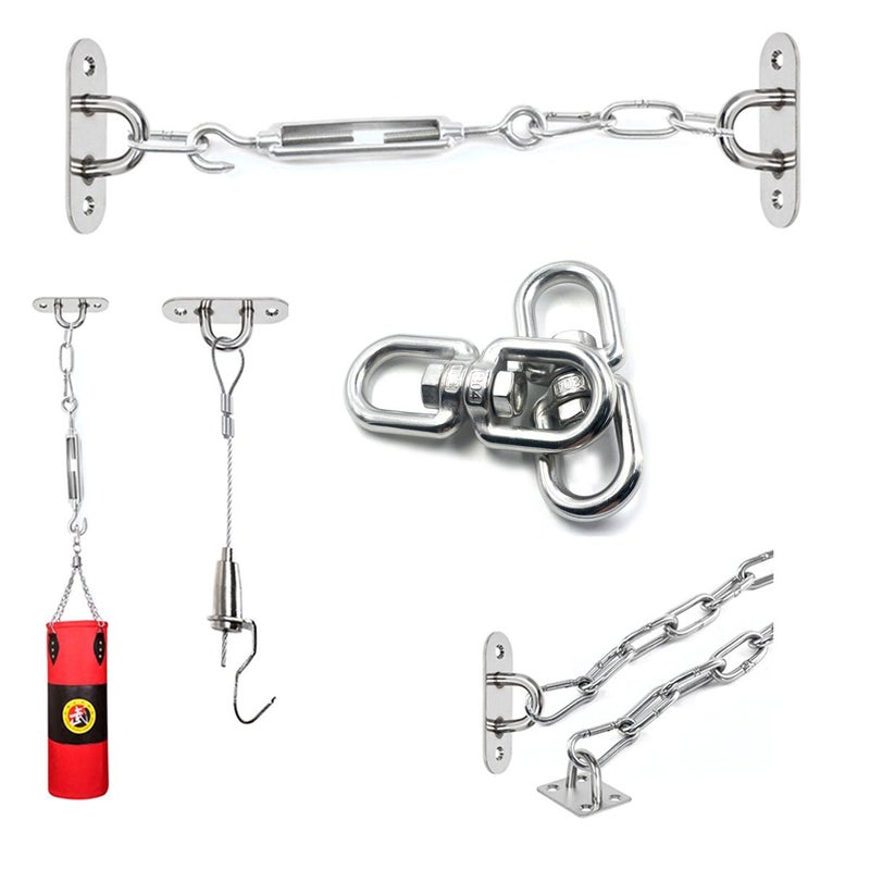 Lind Kitchen 1PCS M5 Double Ended Swivel Hook 304 Stainless Steel Eye to Eye Swivel Shackle Ring Connector + 2PCS M5 Snap Hook - Image 4